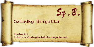 Szladky Brigitta névjegykártya